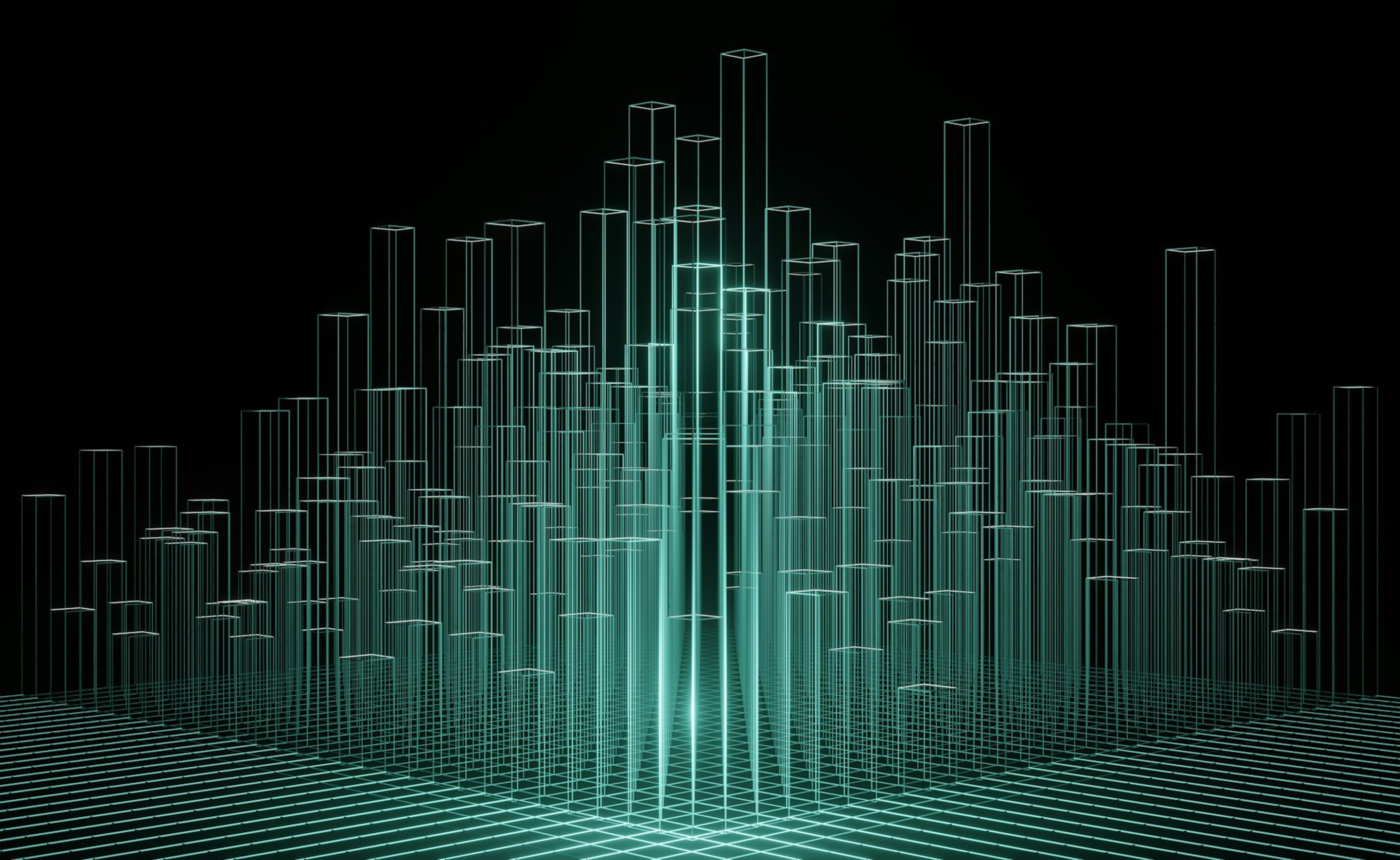 Abstrakte Darstellung vernetzter Produktionsdaten